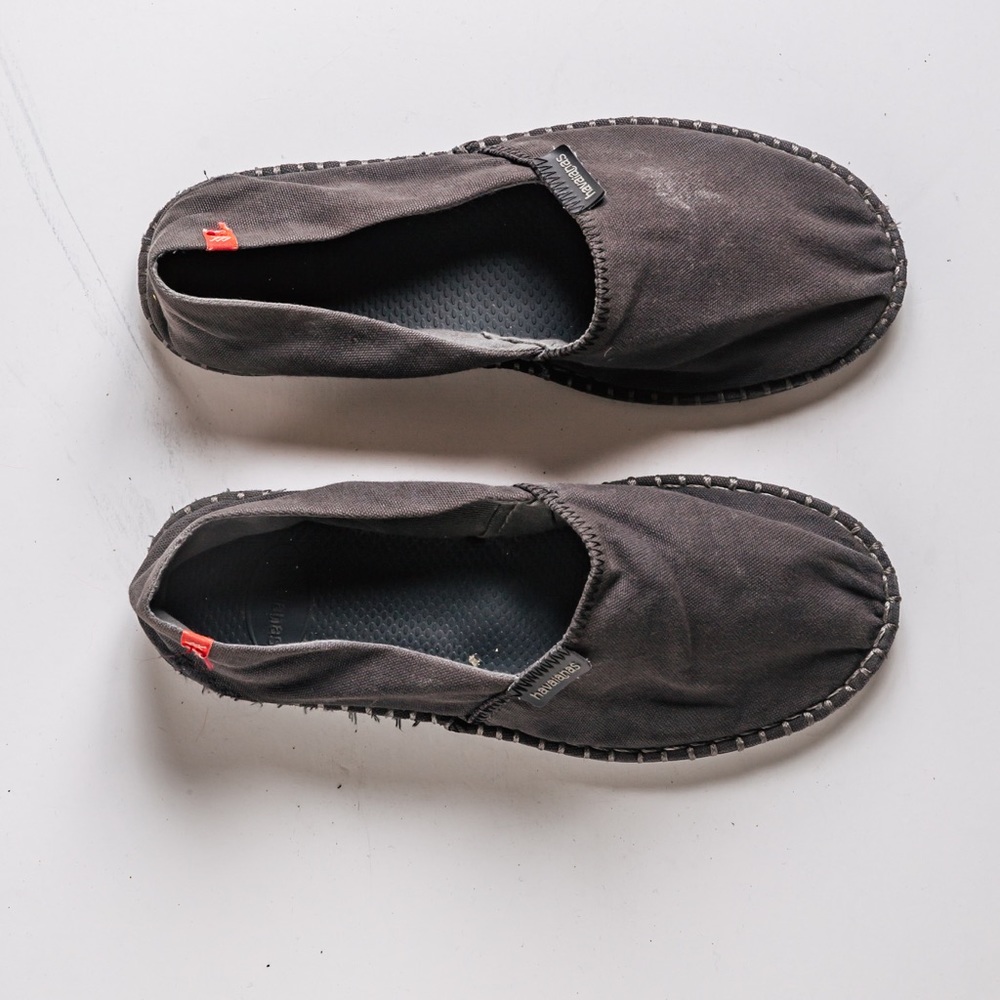 Slip on shoes.